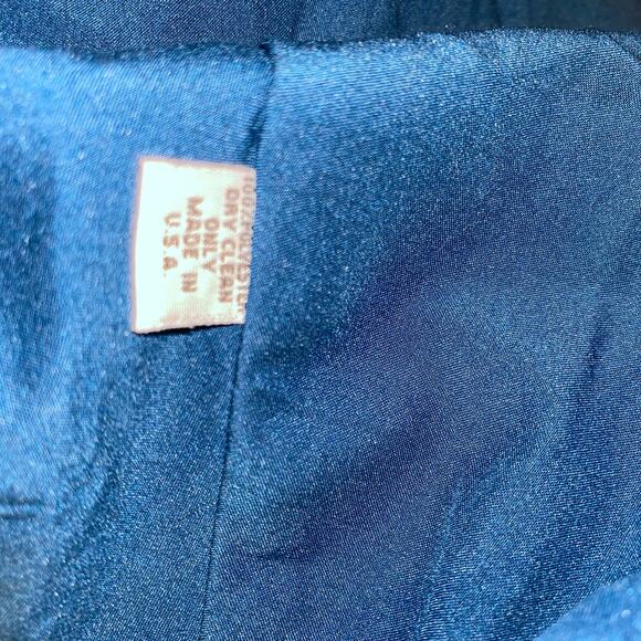 RTR Hutch Teal Satin Cross Back High Low Gown Size 6 - Picture 7 of 8